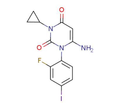 6-氨基-3-環(huán)丙基-1-(2-氟-4-碘苯基)-1H-嘧啶-2,4-二酮