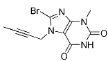 8-bromo-7-(but-2-ynyl)-3-methyl-1H-purine-2,6(3H,7H)-dione